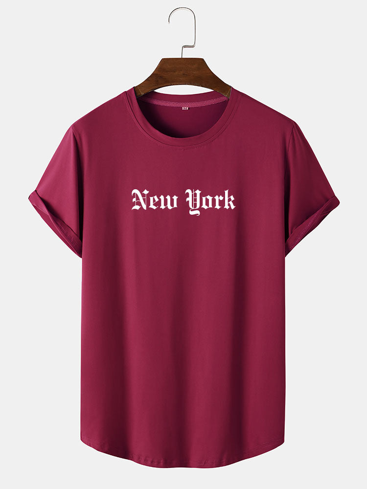 New York Print Arc Hem T-Shirt