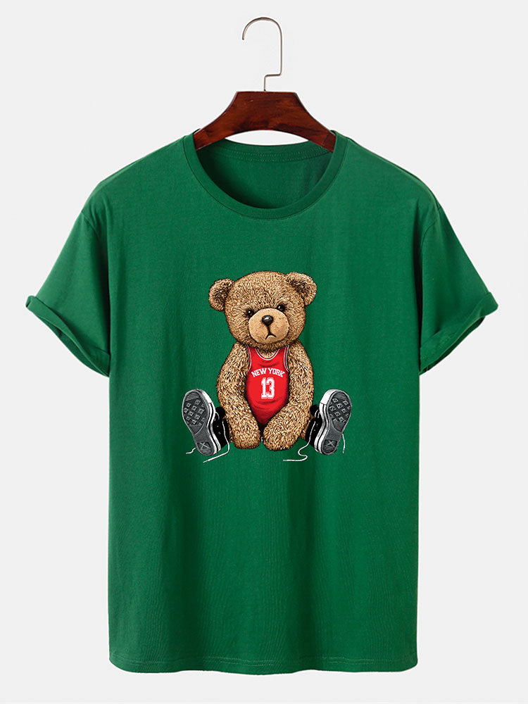 New York Bear Print T-Shirt