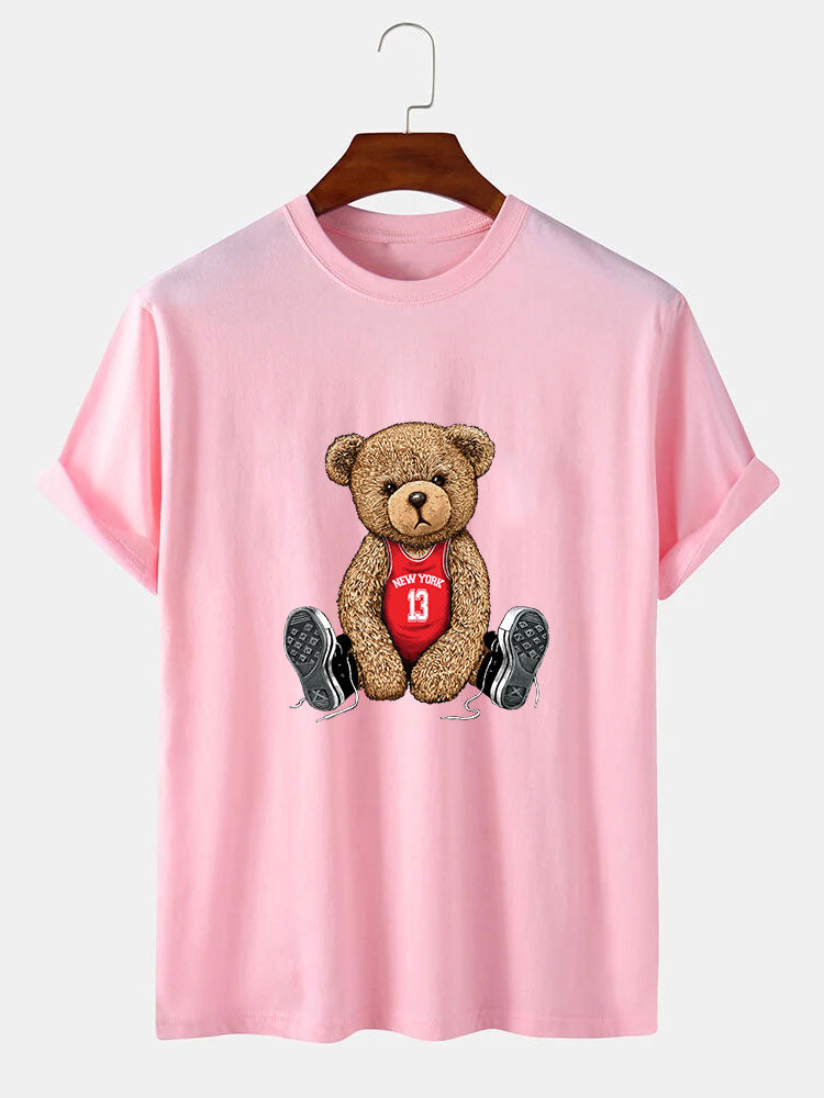 New York Bear Print T-Shirt