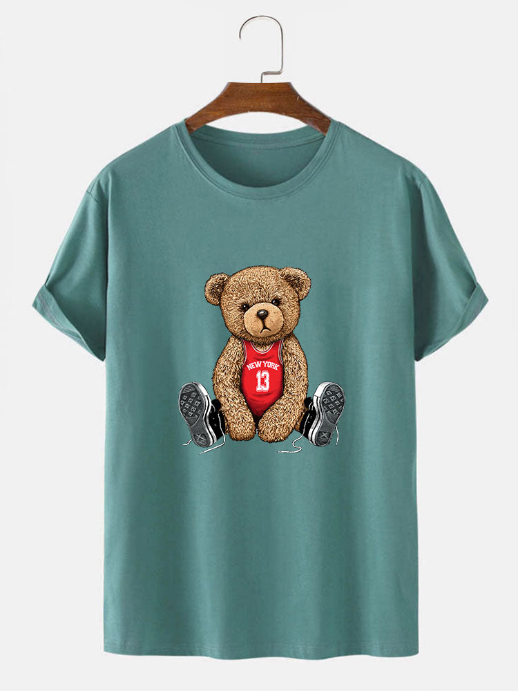 New York Bear Print T-Shirt