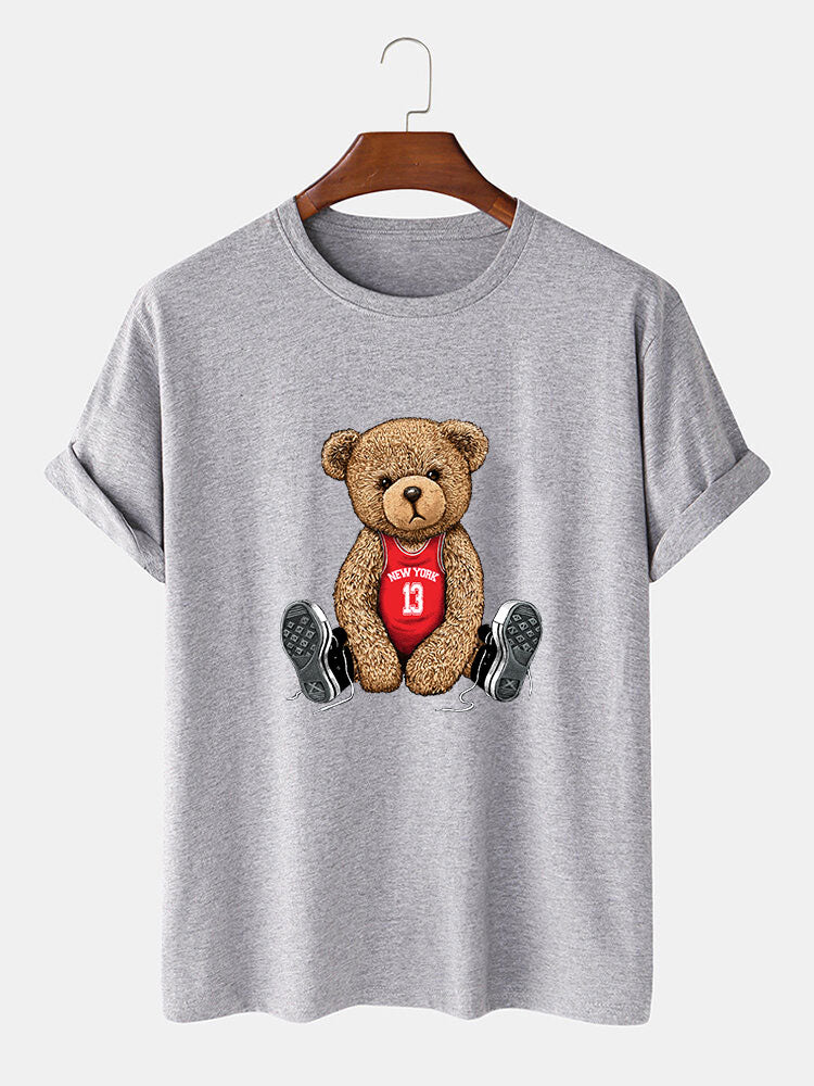 New York Bear Print T-Shirt