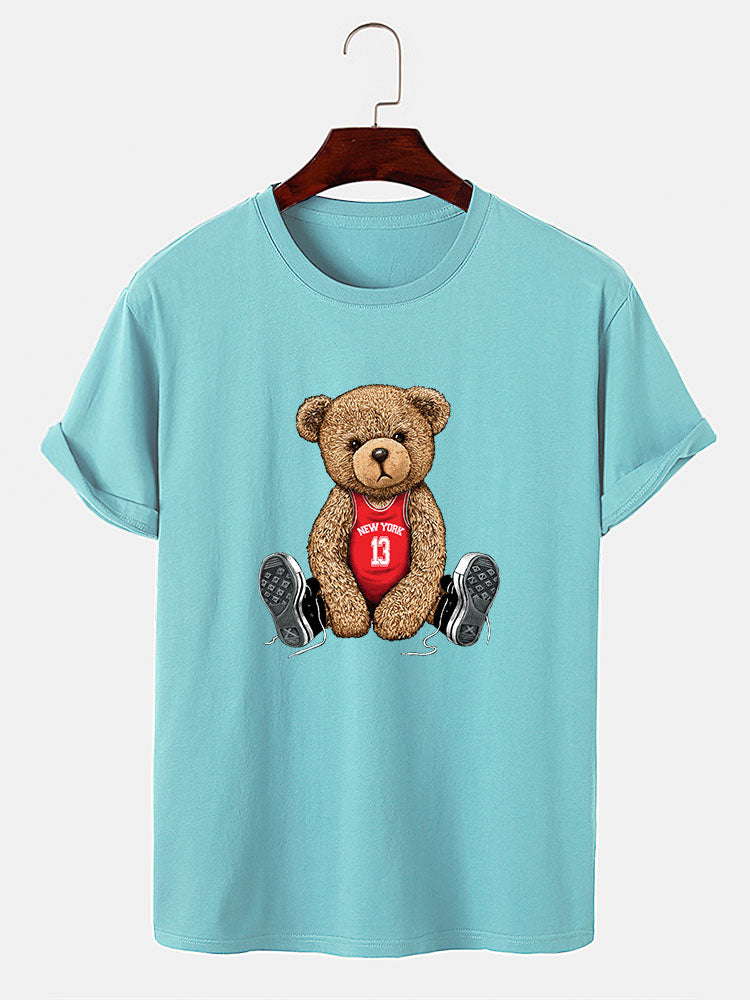 New York Bear Print T-Shirt