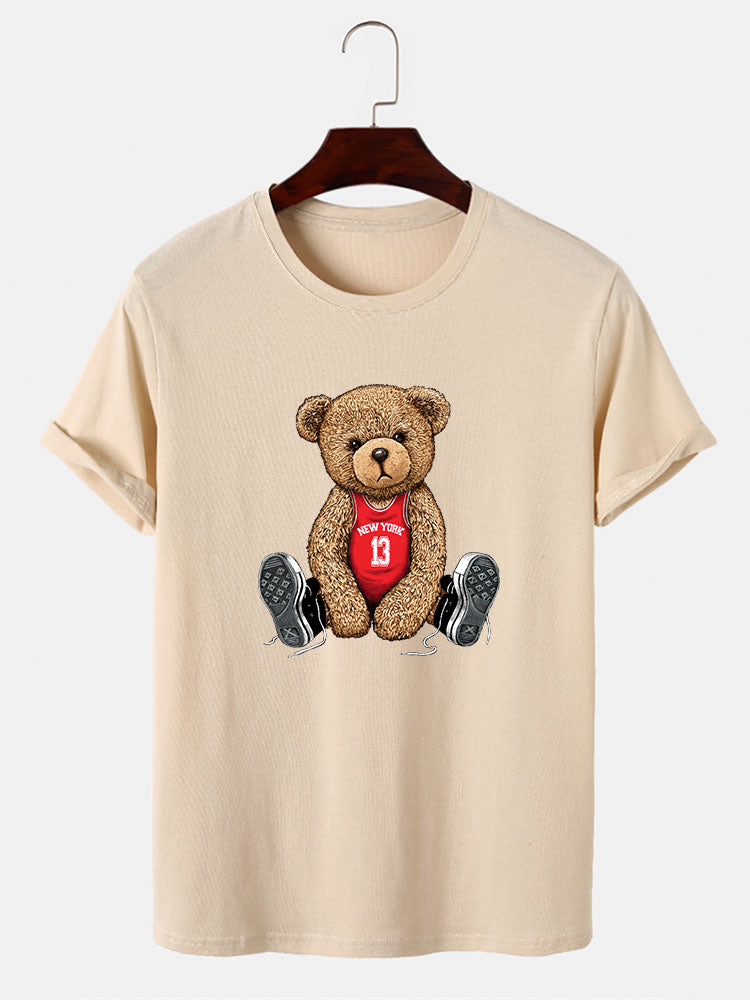 New York Bear Print T-Shirt