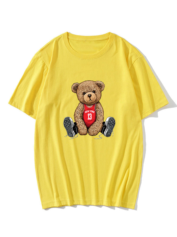 New York Bear Print T-Shirt