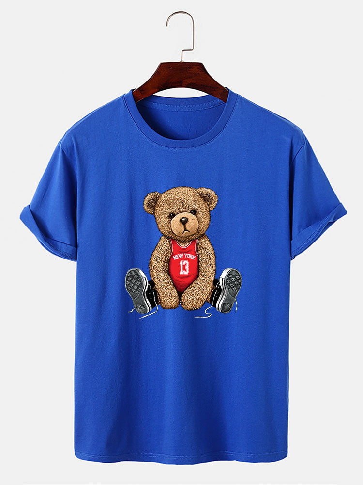 New York Bear Print T-Shirt