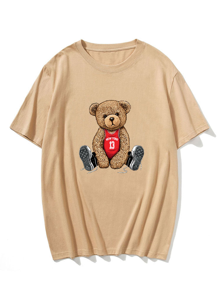 New York Bear Print T-Shirt