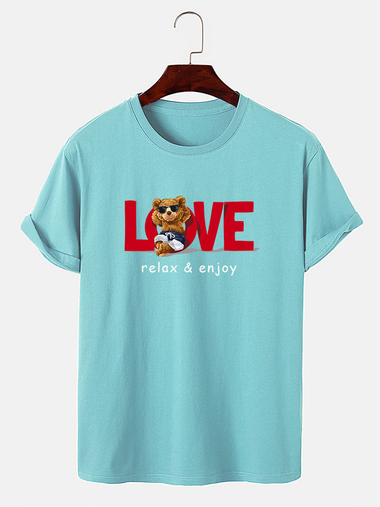 Relax Bear Print T-Shirt