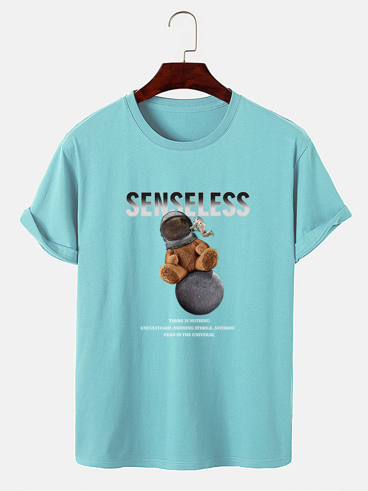 Astronaut Bear Print T-Shirt