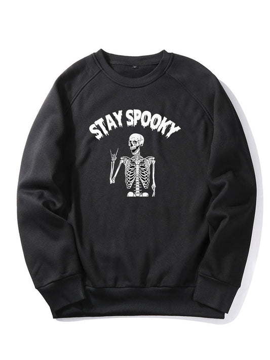 Sweat-shirt à imprimé squelette d'Halloween